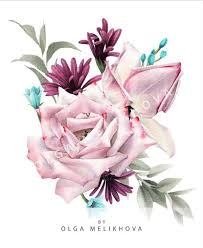 Blond bride in a white dress #1205582 by vector tradition sm. Watercolor Floral Bouquets Clipart Wedding Flowers Clip Art Etsy In 2021 Flower Illustration Flowers Watercolor Floral Watercolor