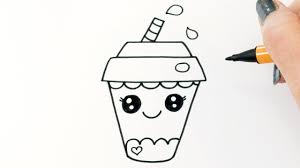 Here presented 53 easy drawing for kids step by step images for free to download print or share. How To Draw A Cute Drink Very Easy Very Easy Drawing Drawings Easy Drawings For Kids