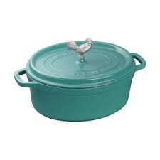We did not find results for: Staub 5 75 Quart Turquoise Oval Dutch Oven With Rooster Knob Whisk