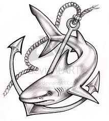 Idafornian tattoos, shark tattoo designs, tiger shark tattoos. Possible Tattoo Shark Tattoos Shark Drawing Nautical Tattoo