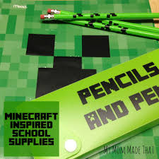 Minecraft Supplies For Back To School My Mom Made That Minecraft School Back To School School