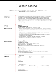 Use an internship resume template It Intern Resume Template Kickresume
