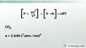 Real Gases Using The Van Der Waals Equation