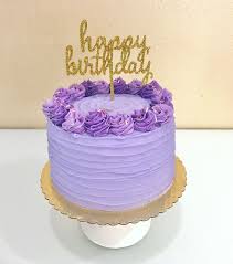A classic chiffon cake is kind of a cross between an oil cake and a sponge cake. Simple Purple Birthday Cake Purple Cakes Birthday 15th Birthday Cakes 14th Birthday Cakes