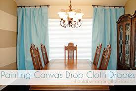 Our heavy duty color canvas drop cloths are super absorbent, making them ideal in preventing paint tracking and spills. Painting Drop Cloths For Drapes I Should Be Mopping The Floor