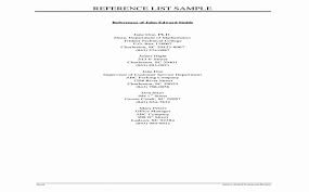 Apa Reference List Template Lovely Cover Letter Resume Reference ...