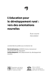 Modèle de lettre de motivation parcoursup. L Education Pour Le Developpement Rural Vers Des Orientations Nouvelles Unesco Digital Library
