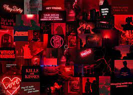Custom Aesthetic Collage Wallpaper Custom Aesthetic Collage Laptop Macbook Wallpaper Aesthetic Collage Wallpaper Dark Red Wallpaper Red Wallpaper Aesthetic Desktop Wallpaper