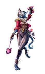 Female Catfolk Circus Bard Pathfinder 2e Pfrpg Dnd D D 3 5 5e 5th Ed D20 Fantasy Fantasy Character Design Pathfinder Character Circus Characters