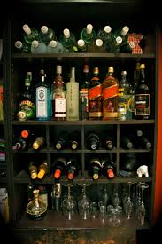 Diy bar cabinet and kitchenette. Billy Bookcase From Ikea Repurposed As Bar Bookshelf Bar Drinks Cabinet Bars For Home