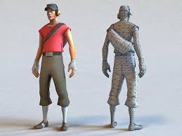 Tf2 Scout Rigged 3d Model Tf2 Scout 3d Model Model