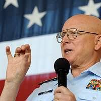 U.S. Marine Lt. Gen. Duane D. Thiessen (right), commander,