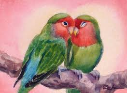 Love Birds Art Print Lovebirds Watercolor Bird Wall Decor By Janet Zeh Bird Art Print Bird Art Watercolor Bird