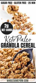 Keto Paleo Low Carb Granola Cereal Recipe Low Carb Granola Cereal Recipes Low Carb Granola Recipe