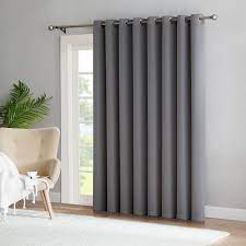 Warm Home Designs 102 Wide Grey Room Dividers Patio Door Curtains Patio Door Curtains House Design Insulated Curtains