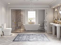 White marble and gray stone pick up shades in the artwork. 5 Savvy Ways To Add Colour To Your Bathroom Goodhomes Magazine Goodhomes Magazine