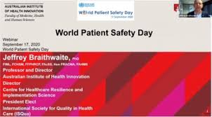 The patient, clinician, and practice staff member are linked together in a relationship based on communication, respect, and trust. World Patient Safety Day 2020
