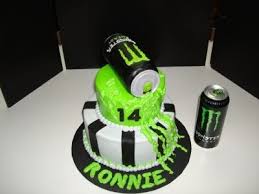 Monster Energy Drink Cake By Cakebakinggals On Cakecentral Com Monster Energy Cake Monster Energy Drink Monster Energy