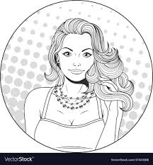 A constantly updated collection of coloring pages and artistic styles. Pop Art Beautiful Girl Royalty Free Vector Image Pop Art Coloring Pages Pop Art Coloring Books