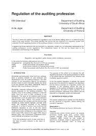 Education for accountants and auditors. Pdf Regulation Of The Auditing Profession In South Africa