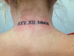 There is a cute story behind the symbolism of arrows. My Daughters Date Of Birth On The Back Of My Neck Roman Numerals Tattoo Back Of Neck Tattoo Neck Tattoo Tattoos