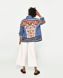 Embroidered Denim Jacket From Zara Embroidered Denim Jacket Embroidered Denim Denim Jacket