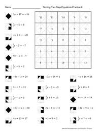 To link to this page, copy the following code to your site Solving Two Step Equations Color Worksheet Practice 6 By Aric Thomas