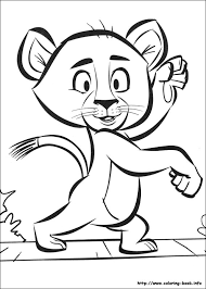 Madagascar coloring page with few details for kids. Madagascar Pictures Coloring Free Printables