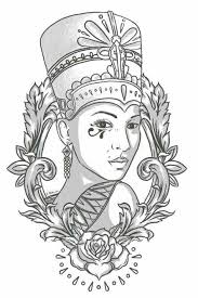 Black African Queen Tattoo Ideas Pin By C Villanueva On Tattoo University Egyptian Tattoo Nefertiti Tattoo African Tattoo