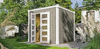 Meine grube haben sie mit einbetonierten rasenborden abgestützt, mit sand verfüllt, verdichtet und mit platten belegt. Stylishes Geratehaus Im Garten Bauen Com