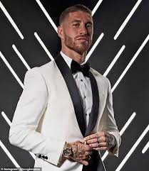 sergio ramos does his best james bond impression at fifa best awards sergio ramos sergio ramos haircut