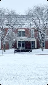 The snow was beautiful across campus