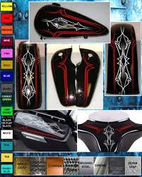 A&z roll vinyl pinstriping pin stripe diy self adhesive line car tape decal stickers blue 1/2 inch. Pinstripe Set For Motorcycle Decals Stickers Vinyl Graphics Set Ebay Motorcycle Gas Tank Gas Tanks Decals Stickers