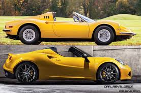 Fast forward to the 21 st century and italian flare combines with swiss sensibilities in a new era for the team formerly known as sauber. Style Icons 2015 Alfa Romeo 4c Spider Vs 1974 Ferrari Dino 246 Gts