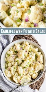 Cauliflower Potato Salad Recipe In 2020 Cauliflower Potatoes Cauliflower Potatoes Salad Recipes