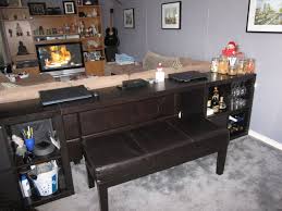 Expedit Sofa Table Bar Computer Desk Ikea Hackers Table Behind Couch Bar Table Behind Couch Behind Couch