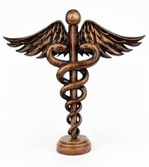 Wood Caduceus Symbol Statue Wooden Statue Of Medical Symbol Is Etsy Wooden Statues Wood Sculpture Wooden Sculpture