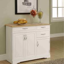 small kitchen buffet with hutch