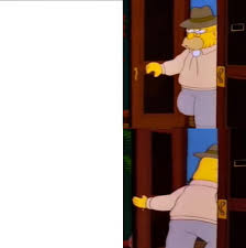Grandpa Simpson Walking In And Out Memetemplatesofficial