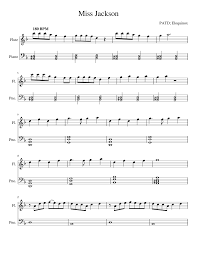 Panic At The Disco This Is Gospel Piano Chords Miss Jackson By Panic At The Disco Sheet Music For Flute Clarinet Sheet Music Sheet Music Saxophone Sheet Music