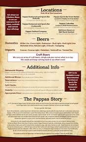 Pappas Restaurant And Sports Bar Menu In Glen Burnie Maryland
