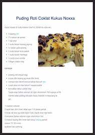 Check spelling or type a new query. Resepi Puding Roti Kukus Noxxa Resepi For You