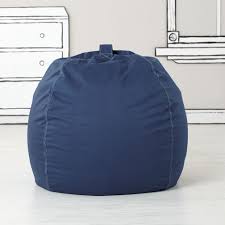 Large Dark Blue Bean Bag Chair The Land Of Nod Blue Bean Bags Bean Bag Chair Large Bean Bag Chairs