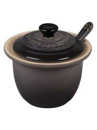 Le Creuset Condiment Pot With Spoon Le Creuset Stoneware Oysters Creuset