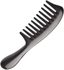 Eqlef Peigne Dent Large Peigne A Dents Larges Peigne A Cheveux Boucles Noirs Ebene Manche Rond Lisse Amazon Fr Beaute Et Parfum