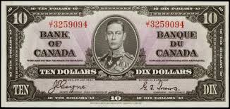 Bank Of Canada 1937 Ten Dollar Bill 10 Dollar Bill Canadian Money Dollar