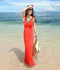Coral Maxi Wedding Guest Dresses Uk Wedding Guest Dresses Australia Beach Wedding Guest Dress