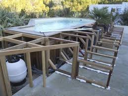 Habillage Sur Mesure D Une Piscine Hors Sol A Allauch Vente Et Pose De Parquet Exterieur Sur Mesure A Marseille Stephane Errard Tuinidee Zwembad Tuin