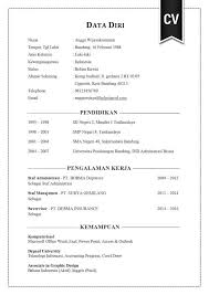 Contoh Cv Lamaran Kerja Daftar Riwayat Hidup Simpel Simple Cv Kreatif Riwayat Hidup Kreatif
