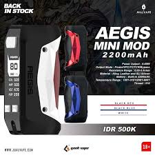 Geekvape Aegis Mini 80w Box Mod 2200mah Only 500k Parameters Power Output 5 80w Output Mode Power Vpc Tc Tcr Bypass Resistance Black And Red Alloy Mini